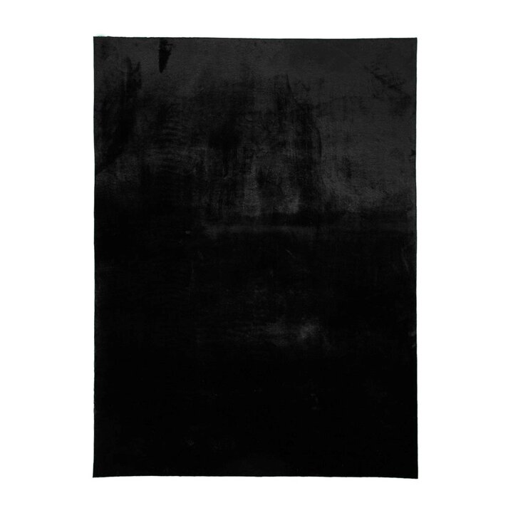 Tapis rond à poils courts - Cozy Noir - 1