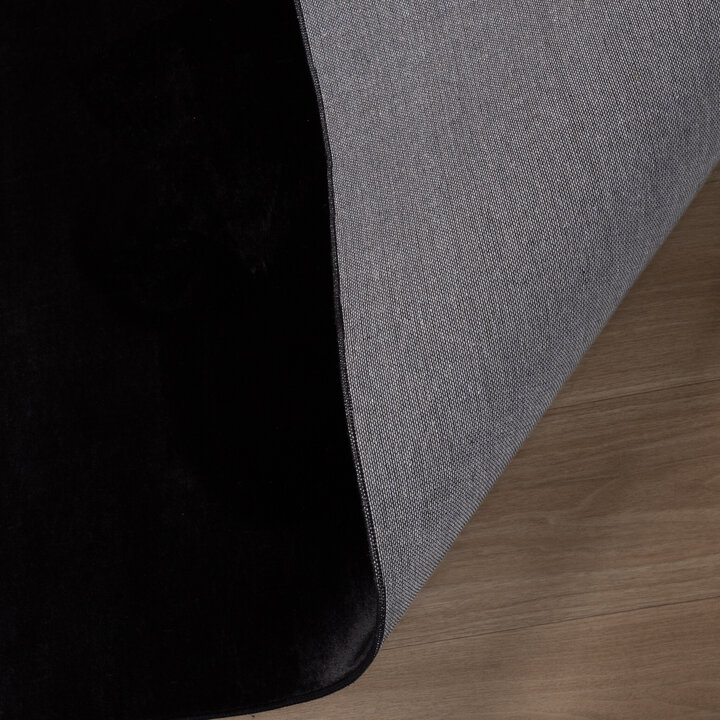 Tapis rond à poils courts - Cozy Noir - 6