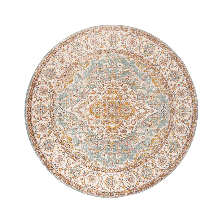 Tapis vintage rond - Thirza Medaillon Bleu Clair/Multicolore - 1