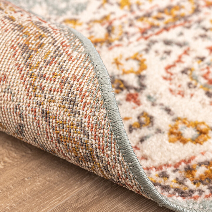 Tapis vintage rond - Thirza Medaillon Bleu Clair/Multicolore - 6