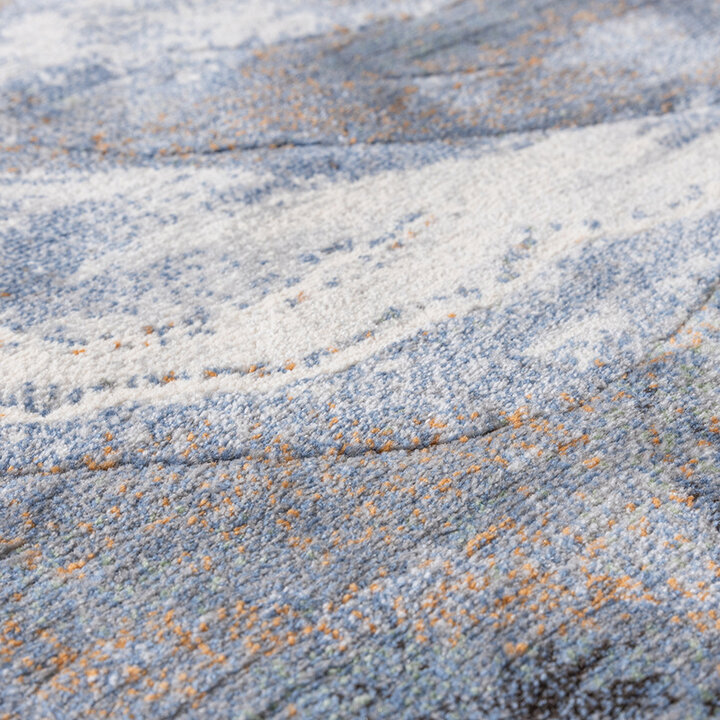 Tapis d'extérieur luxe - Xavier Wave Bleu/Gris - 3