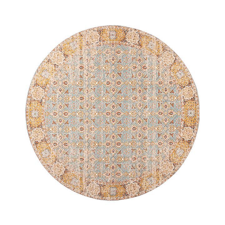 Tapis vintage rond - Thirza Oriental Bleu Clair/Multicolore - 1