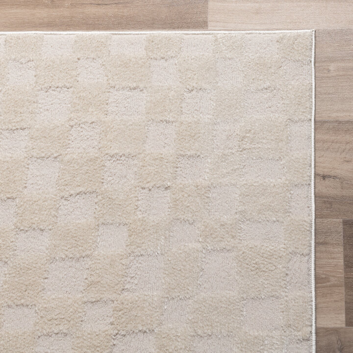 Tapis d'extérieur - Yori Checkerboard Crème - 5