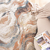 Tapis d'extérieur luxe - Xavier Wave Bleu/Rouge - thumbnail 2