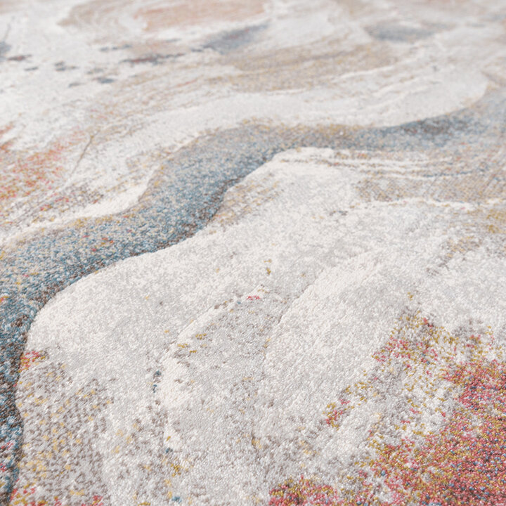 Tapis d'extérieur luxe - Xavier Wave Bleu/Rouge - 3