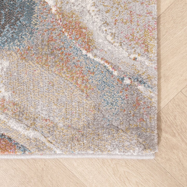 Tapis d'extérieur luxe - Xavier Wave Bleu/Rouge - 5