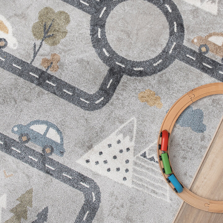 Tapis pour enfants lavable - Ravi Road Multicolore - 2