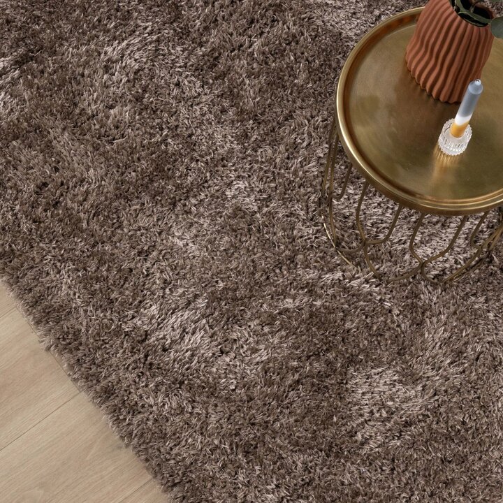 Tapis shaggy rond - Blaze Taupe - 3