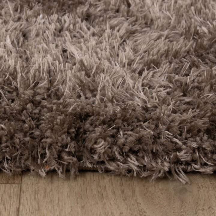 Tapis shaggy rond - Blaze Taupe - 6