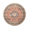 Tapis ovale d'extérieur vintage - Kairo Medaillon Terra/Bleu Foncé - thumbnail 1