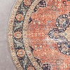 Tapis ovale d'extérieur vintage - Kairo Medaillon Terra/Bleu Foncé - thumbnail 5