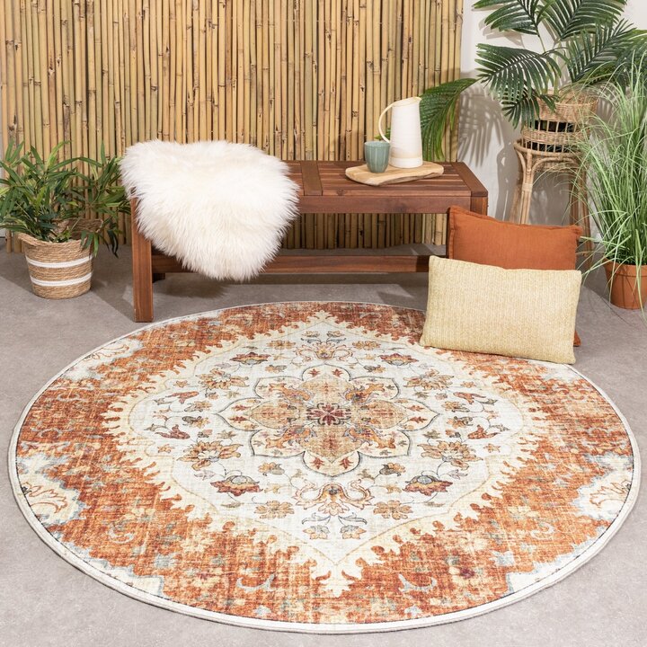 Tapis intérieur et extérieur - Santo Mandala Terracotta