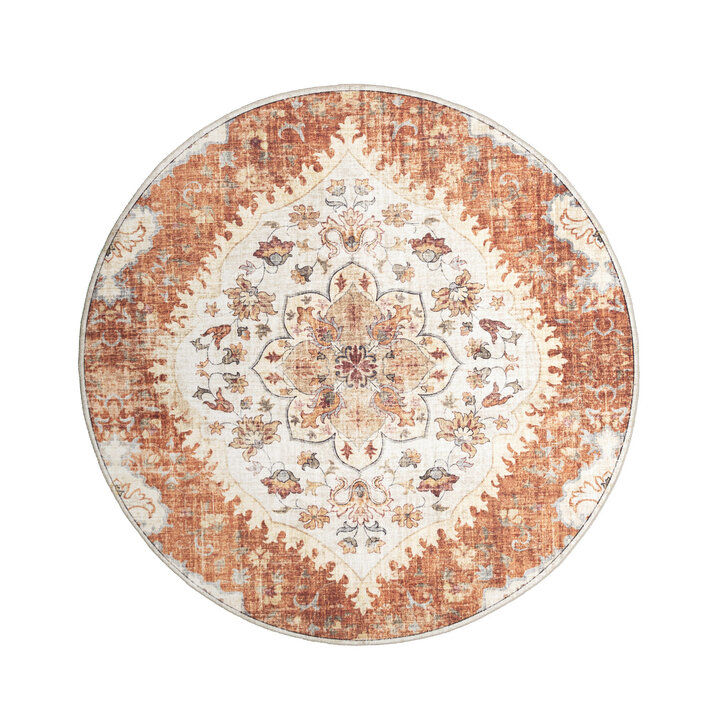 Tapis intérieur et extérieur - Santo Mandala Terracotta - 1