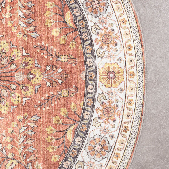 Tapis intérieur et extérieur - Santo Flora Terracotta - 5