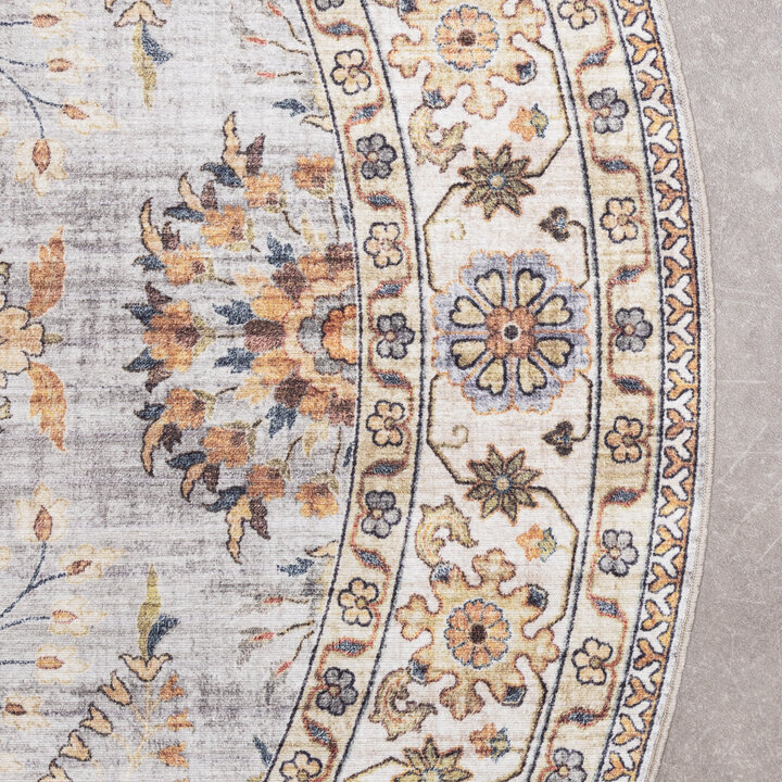 Tapis intérieur et extérieur - Santo Flora Gris Clair - 5