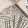 Tapis rond d'extérieur vintage - Tiga Palm Vert - thumbnail 2