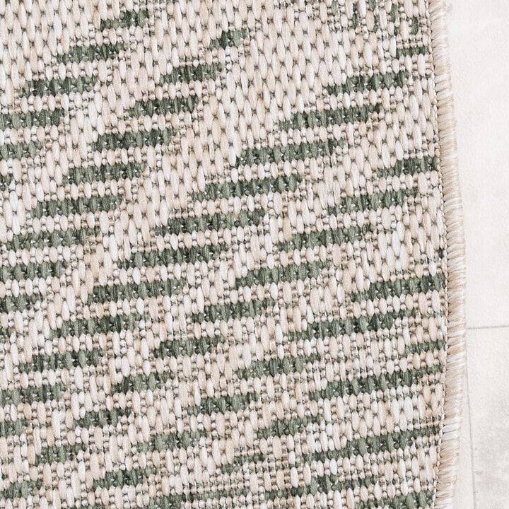 Tapis rond d'extérieur vintage - Tiga Palm Vert - 4