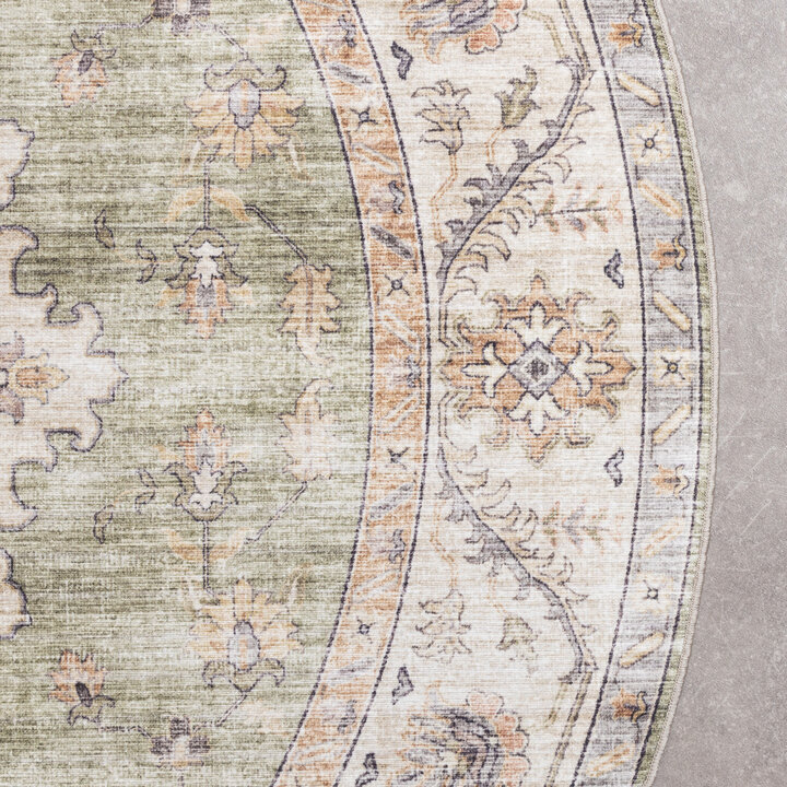 Tapis intérieur et extérieur - Santo Medaillon Vert - 5