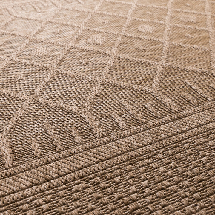 Tapis en sisal - Dunes Geo Marron - 3