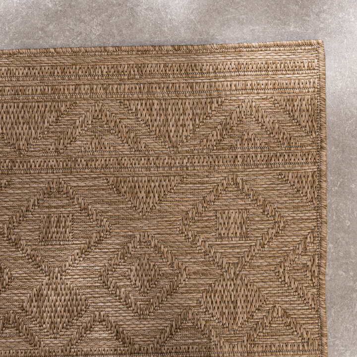 Tapis en sisal - Dunes Geo Marron - 4