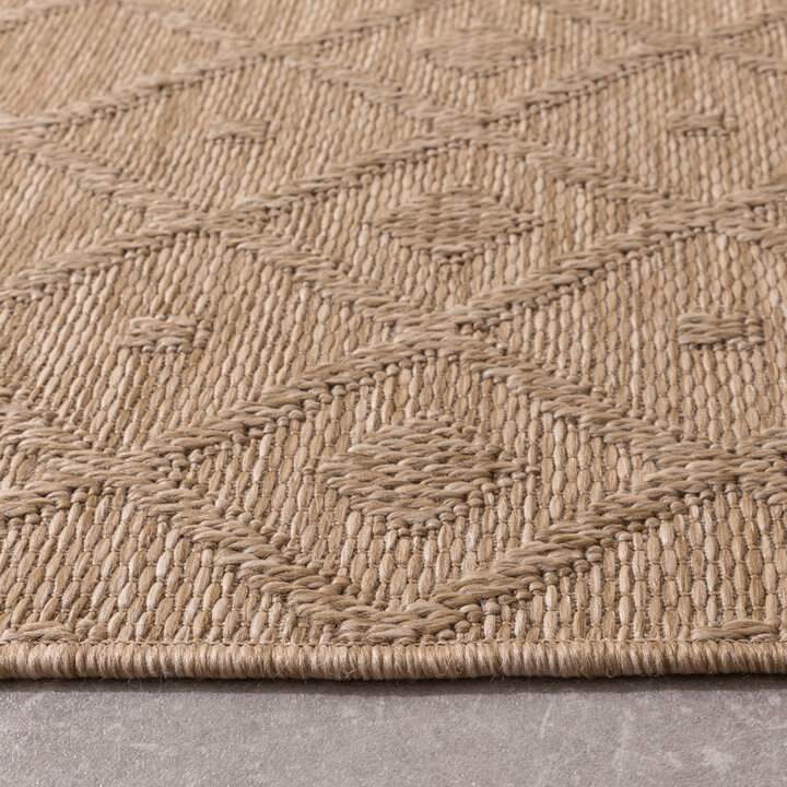 Tapis en sisal - Dunes Geo Marron - 5