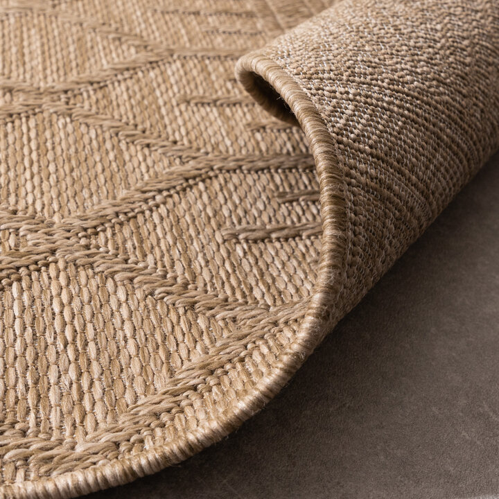 Tapis en sisal - Dunes Geo Marron - 6