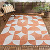 Tapis d'extérieur - Groovy Tiles Terracotta - thumbnail