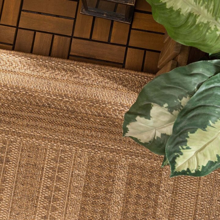 Tapis d'extérieur en jute - Mavi Stripes Crème/Marron - 2