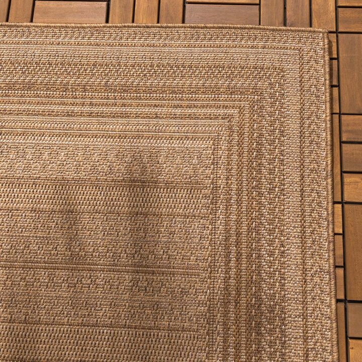 Tapis d'extérieur en jute - Mavi Stripes Crème/Marron - 5