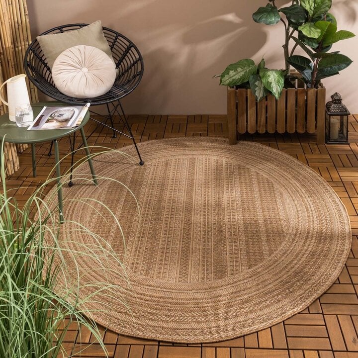 Tapis durable - Mavi Stripes Crème/Marron
