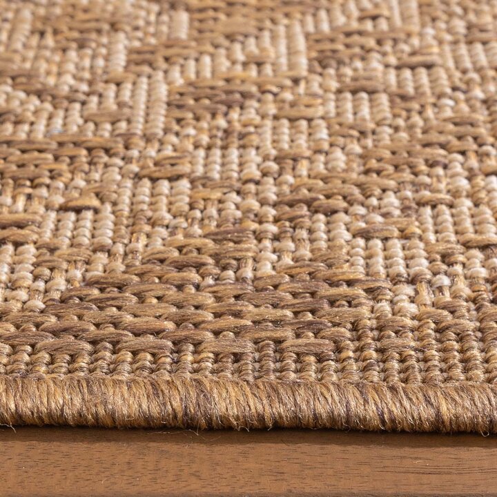 Tapis d'extérieur en jute - Mavi Medaillon Marron/Crème - 5