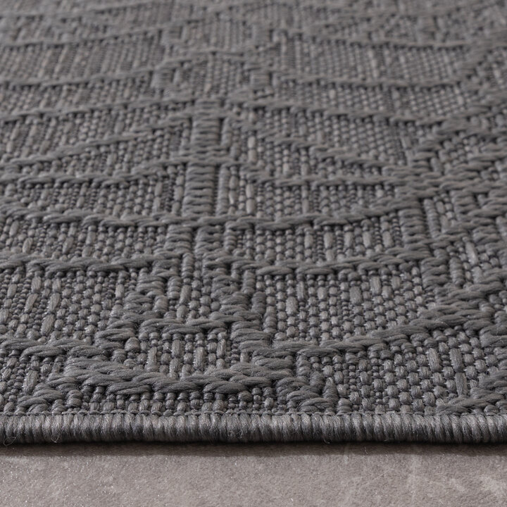 Tapis en sisal - Dunes Mandala Anthracite - 5