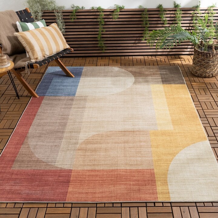 Tapis d'extérieur - Groovy Shapes Multicolore