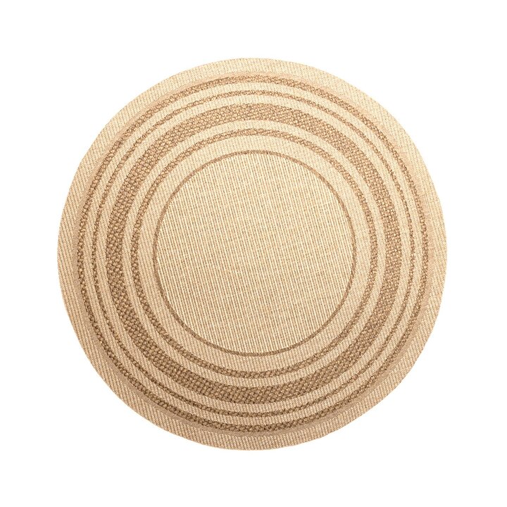 Tapis durable - Mavi Border Crème/Marron - 1