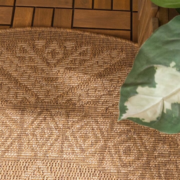 Tapis durable - Mavi Medaillon Marron/Crème - 2