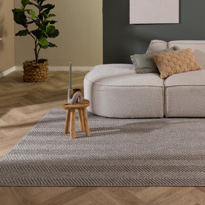 Tapis d'extérieur abstrait - Lorre Lines Gris/Anthracite