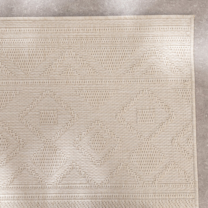 Tapis en sisal - Dunes Geo Crème - 4