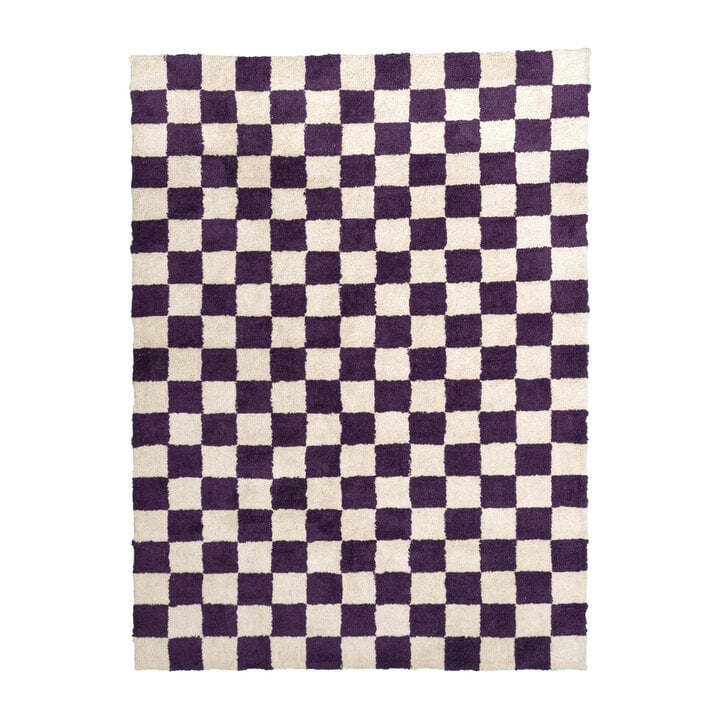 Tapis en coton - Gambit Violet/Blanc - 1