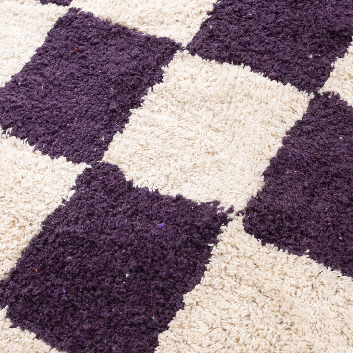 Tapis en coton - Gambit Violet/Blanc - 4