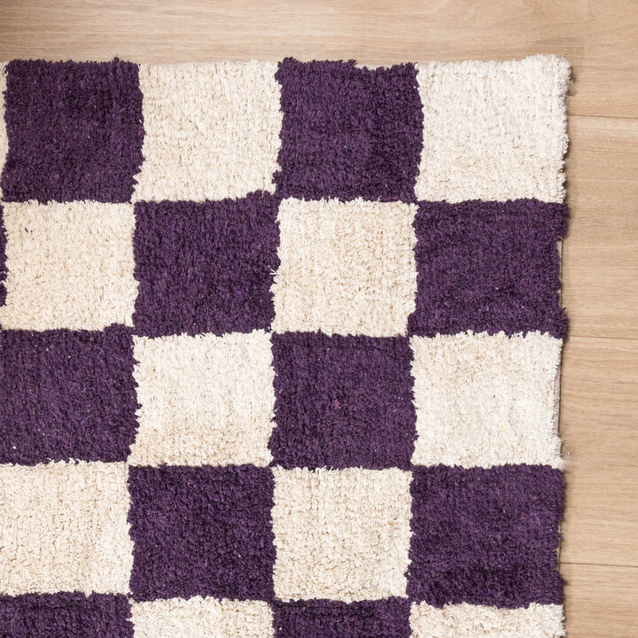 Tapis en coton - Gambit Violet/Blanc - 5