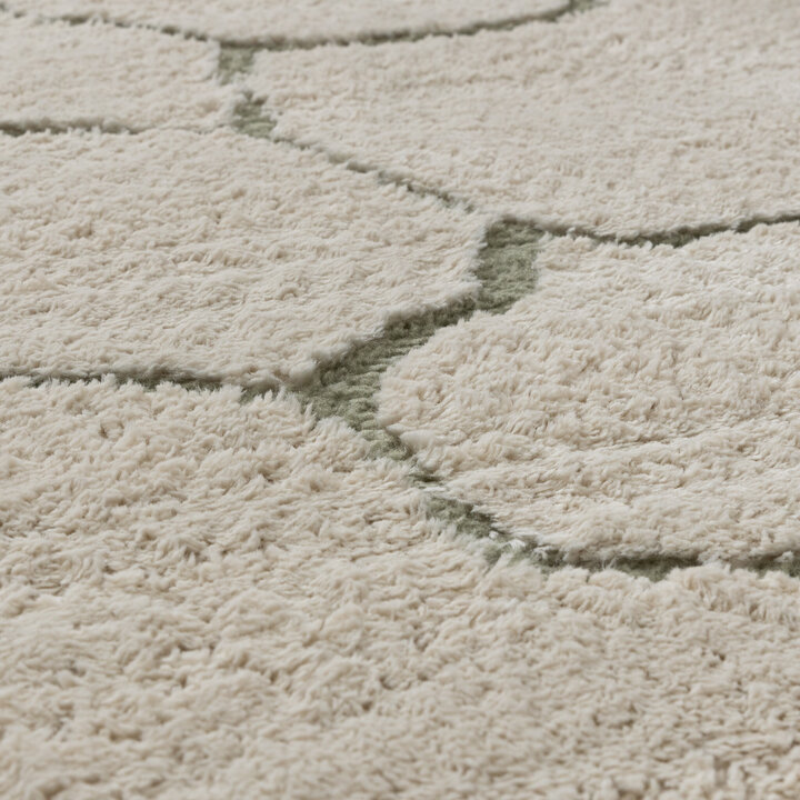 Tapis moderne intérieur et extérieur - Yune Stone Crème/Vert - 3