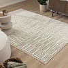 Tapis moderne intérieur et extérieur - Yune Lines Crème/Vert - thumbnail