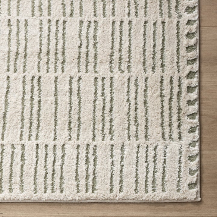 Tapis moderne intérieur et extérieur - Yune Lines Crème/Vert - 4