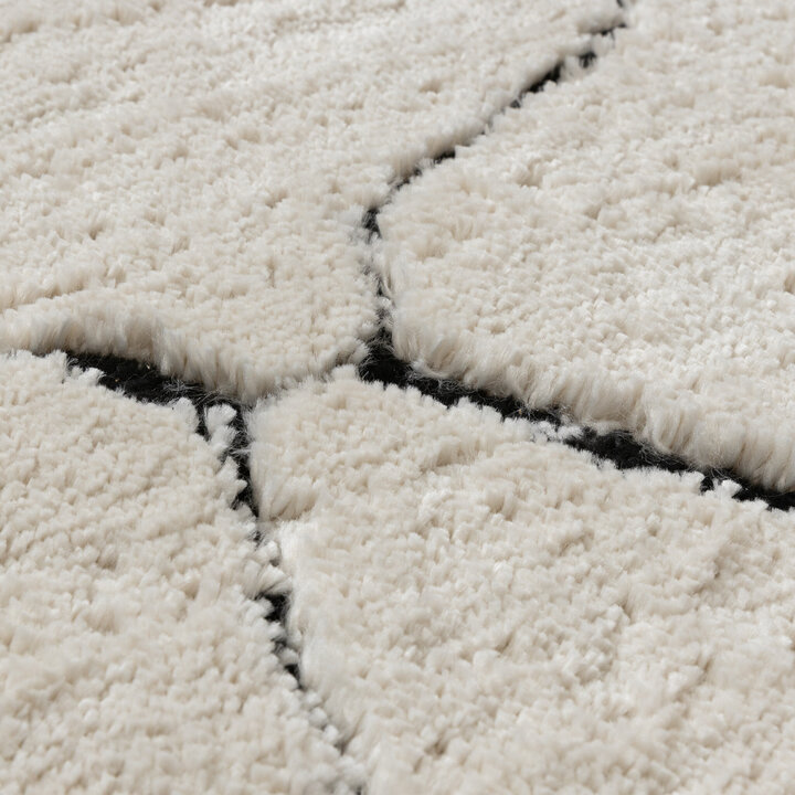 Tapis moderne intérieur et extérieur - Yune Stone Crème/Noir - 3