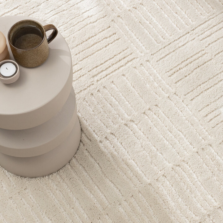 Tapis moderne intérieur et extérieur - Yune Lines Crème - 2