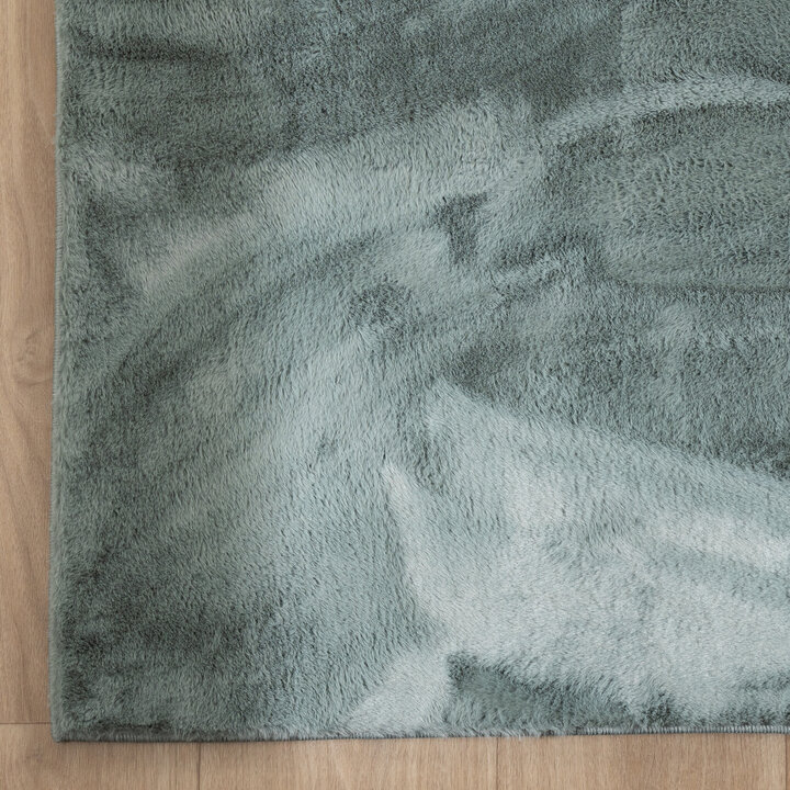 Tapis rond à poils courts - Cozy Vert - 4
