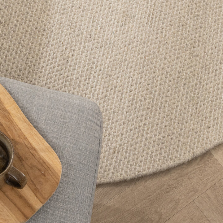 Tapis en laine rond - Bliss Crème/Blanc - 3