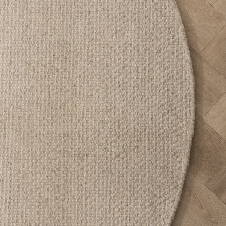 Tapis en laine rond - Bliss Crème/Blanc - 5