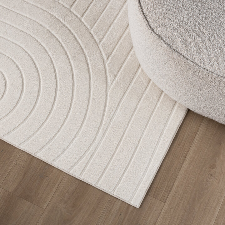 Tapis moderne intérieur et extérieur - Charm Arches Blanc - 3