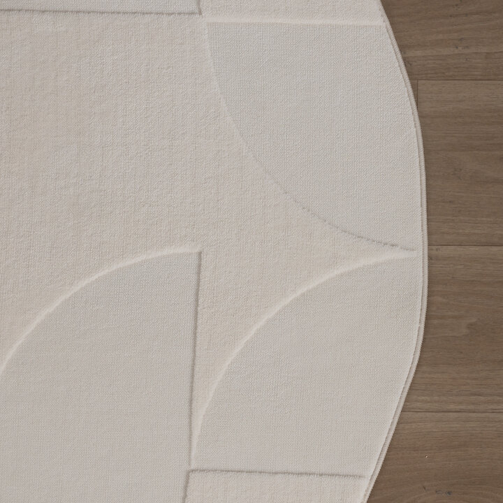 Tapis marbré - Charm Circles Blanc - 5